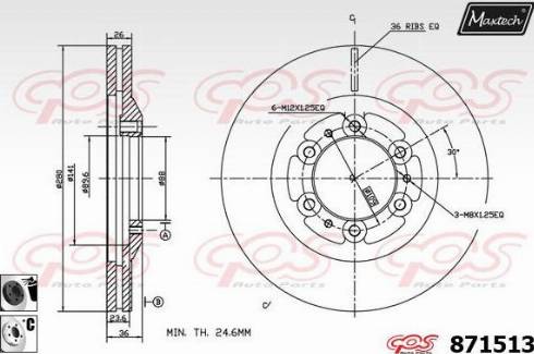 Maxtech 871513.6060 - Bremžu diski www.autospares.lv