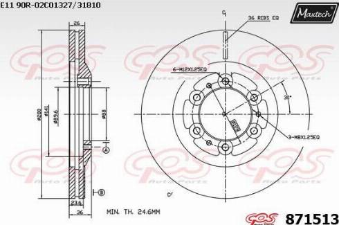 Maxtech 871513.0000 - Bremžu diski www.autospares.lv