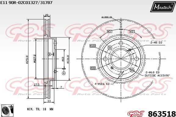 Maxtech 871531 - Тормозной диск www.autospares.lv