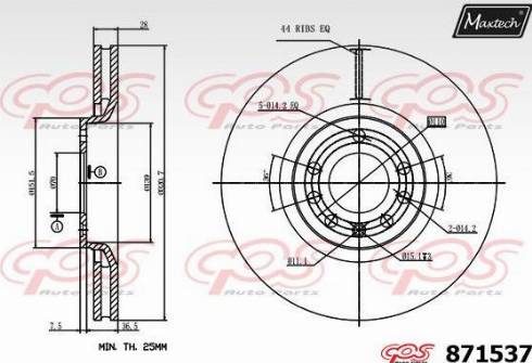 Maxtech 871537.0000 - Bremžu diski autospares.lv