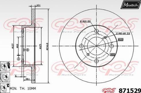 Maxtech 871529.6980 - Bremžu diski www.autospares.lv