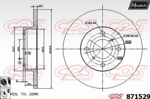 Maxtech 871529.6060 - Bremžu diski www.autospares.lv