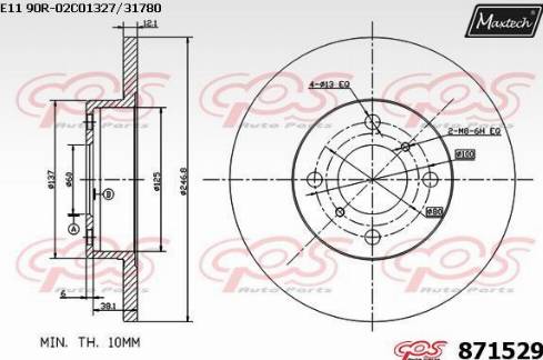 Maxtech 871529.0000 - Bremžu diski www.autospares.lv