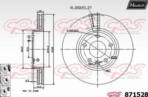 Maxtech 871528.6880 - Brake Disc www.autospares.lv