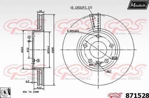 Maxtech 871528.0080 - Brake Disc www.autospares.lv