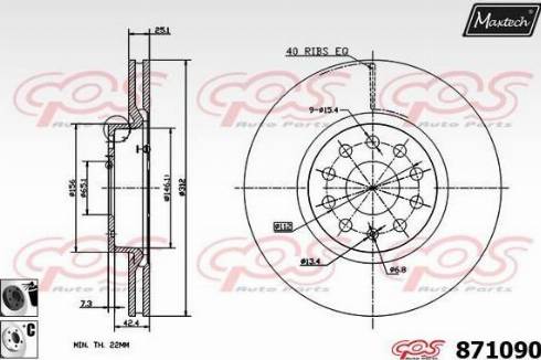 Maxtech 871090.6060 - Bremžu diski autospares.lv