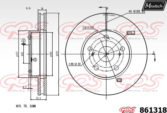 Maxtech 871040 - Тормозной диск www.autospares.lv