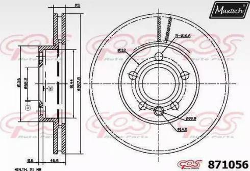 Maxtech 871056.0000 - Bremžu diski autospares.lv