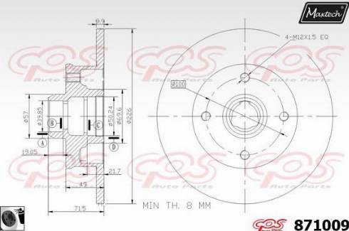 Maxtech 871009.0060 - Bremžu diski autospares.lv