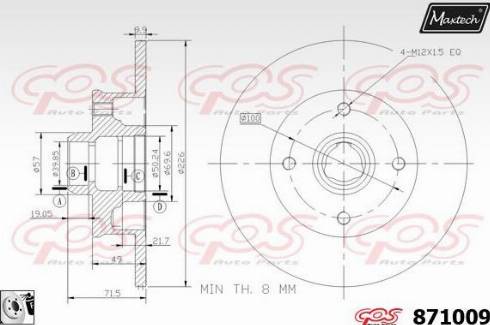 Maxtech 871009.0080 - Bremžu diski autospares.lv