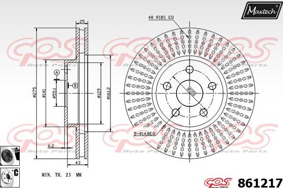 Maxtech 871009 - Bremžu diski autospares.lv