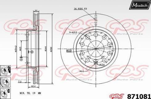 Maxtech 871081.6880 - Bremžu diski autospares.lv