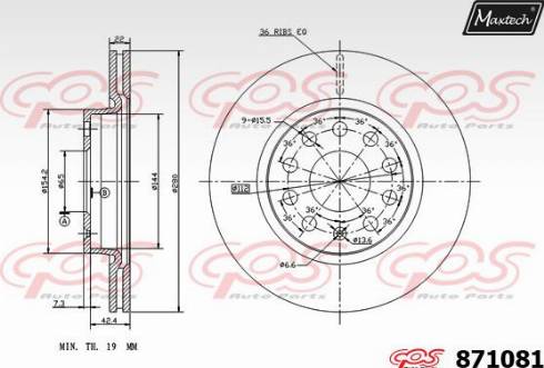 Maxtech 871081.0000 - Bremžu diski autospares.lv