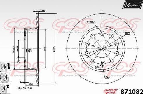 Maxtech 871082.6880 - Brake Disc www.autospares.lv