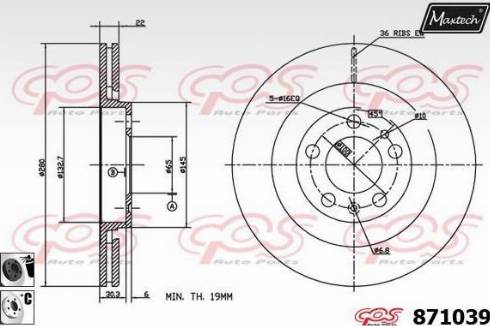 Maxtech 871039.6060 - Bremžu diski autospares.lv