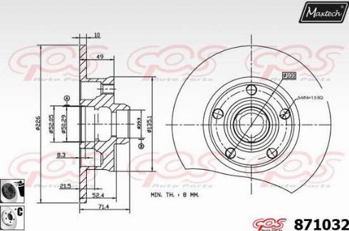 Maxtech 871032.6060 - Bremžu diski autospares.lv