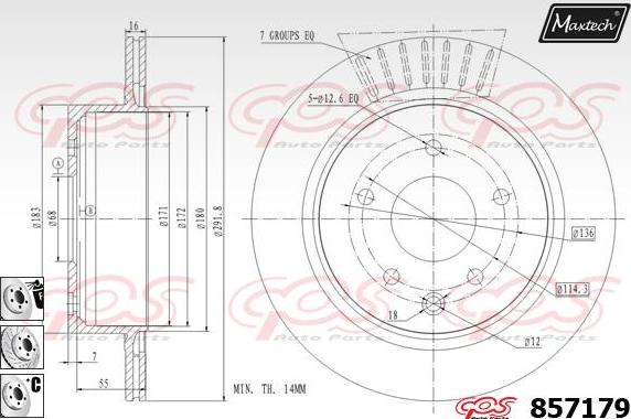 Maxtech 871032 - Bremžu diski autospares.lv