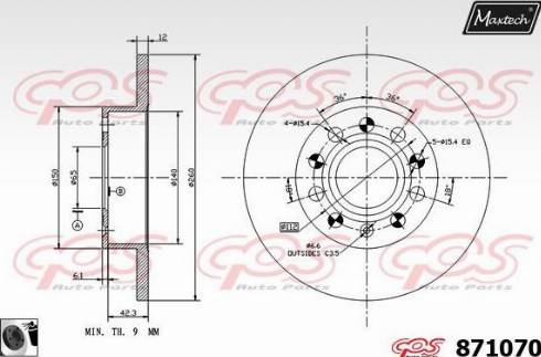 Maxtech 871070.0060 - Bremžu diski autospares.lv