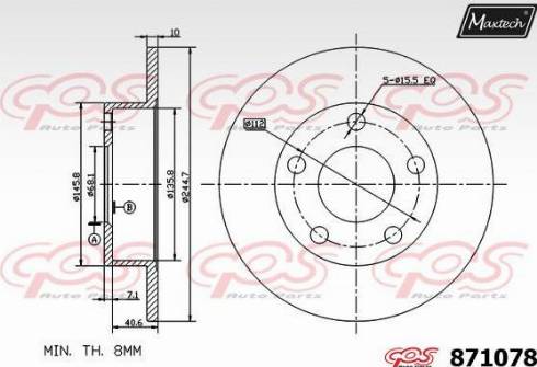 Maxtech 871078.0000 - Bremžu diski www.autospares.lv