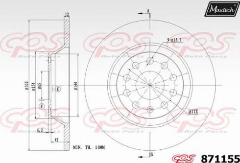 Maxtech 871155.0000 - Тормозной диск www.autospares.lv