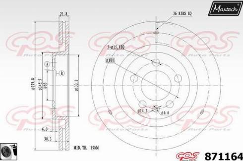 Maxtech 871164.0060 - Bremžu diski www.autospares.lv