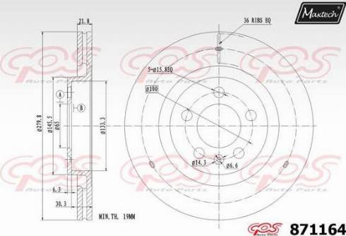 Maxtech 871164.0000 - Bremžu diski www.autospares.lv