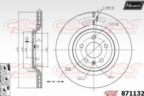 Maxtech 871132.6880 - Bremžu diski www.autospares.lv