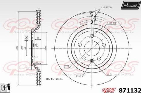 Maxtech 871132.0080 - Bremžu diski www.autospares.lv