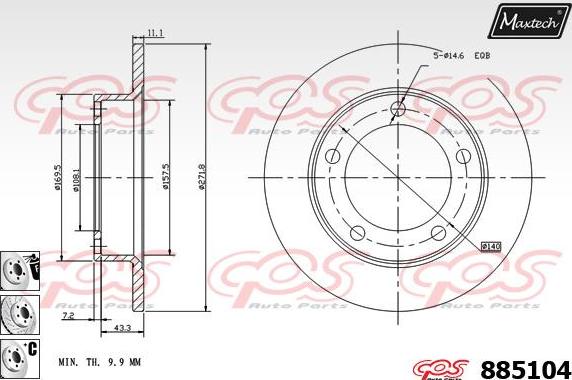 Maxtech 873527 - Bremžu diski www.autospares.lv