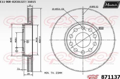 Maxtech 871137.0000 - Bremžu diski autospares.lv