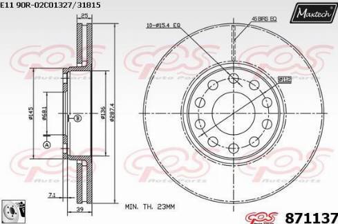 Maxtech 871137.0080 - Bremžu diski autospares.lv