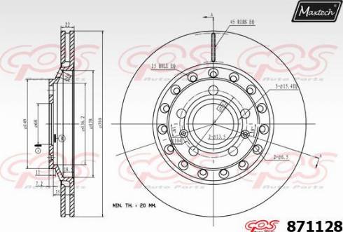 Maxtech 871128.0000 - Bremžu diski www.autospares.lv