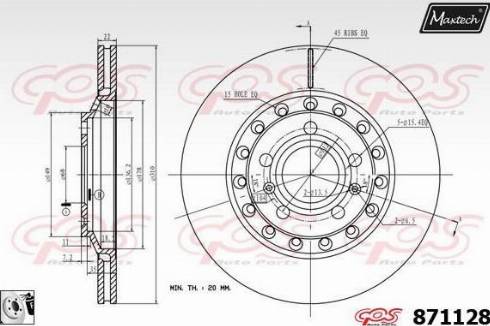 Maxtech 871128.0080 - Bremžu diski www.autospares.lv