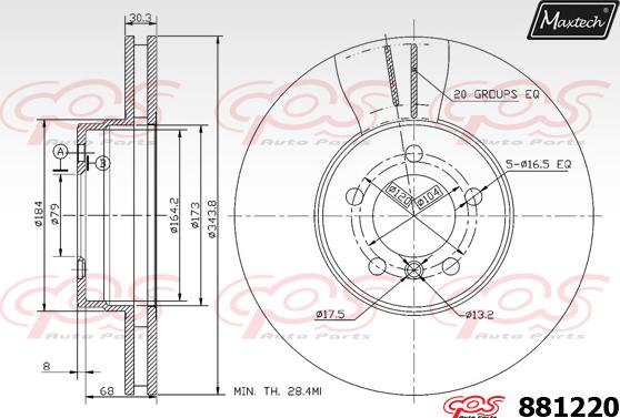 Maxtech 873546 - Тормозной диск www.autospares.lv