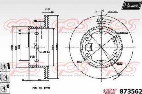 Maxtech 873562.6980 - Bremžu diski www.autospares.lv