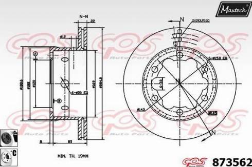 Maxtech 873562.6060 - Bremžu diski www.autospares.lv