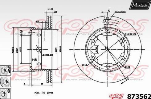 Maxtech 873562.6880 - Bremžu diski www.autospares.lv