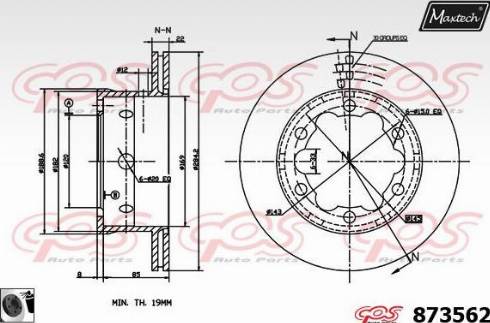 Maxtech 873562.0060 - Bremžu diski www.autospares.lv