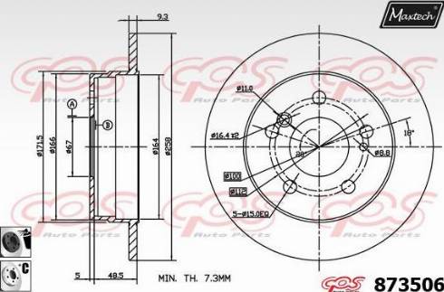 Maxtech 873506.6060 - Bremžu diski autospares.lv