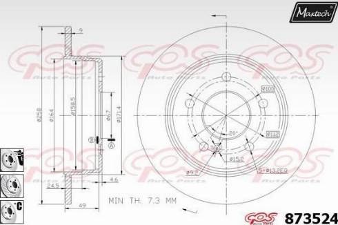 Maxtech 873524.6980 - Bremžu diski autospares.lv