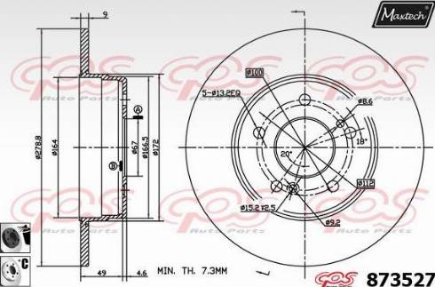 Maxtech 873527.6060 - Bremžu diski www.autospares.lv