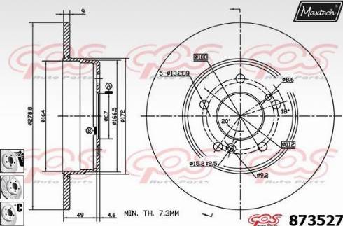 Maxtech 873527.6880 - Bremžu diski www.autospares.lv