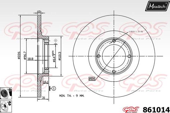 Maxtech 873570 - Bremžu diski autospares.lv