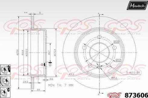 Maxtech 873606.6980 - Bremžu diski autospares.lv