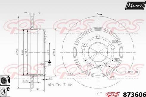 Maxtech 873606.6060 - Bremžu diski autospares.lv