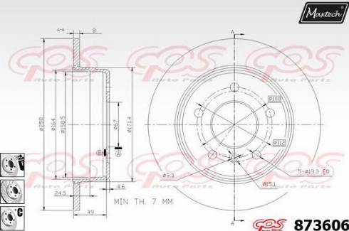 Maxtech 873606.6880 - Bremžu diski autospares.lv