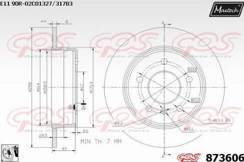 Maxtech 873606.0080 - Bremžu diski autospares.lv