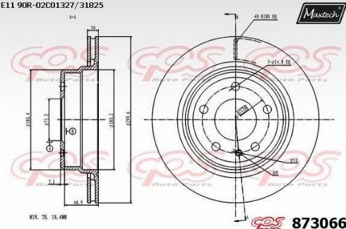 Maxtech 873066.0000 - Bremžu diski autospares.lv