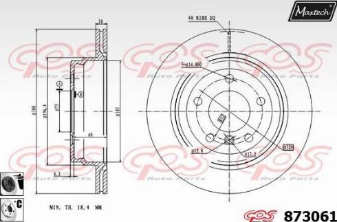 Maxtech 873061.6060 - Bremžu diski autospares.lv