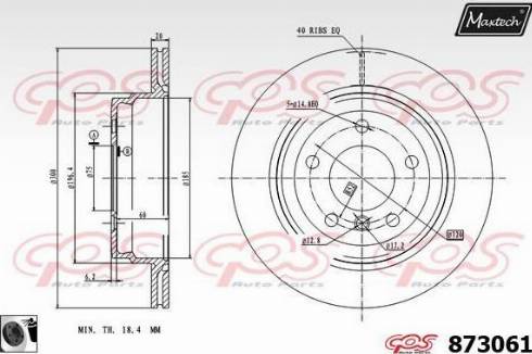 Maxtech 873061.0060 - Bremžu diski autospares.lv